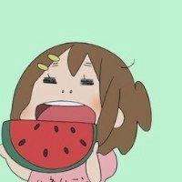 吃瓜头像女卡通,卡通女吃瓜头像的趣味解读