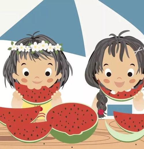 吃瓜头像女卡通,卡通女吃瓜头像的趣味解读